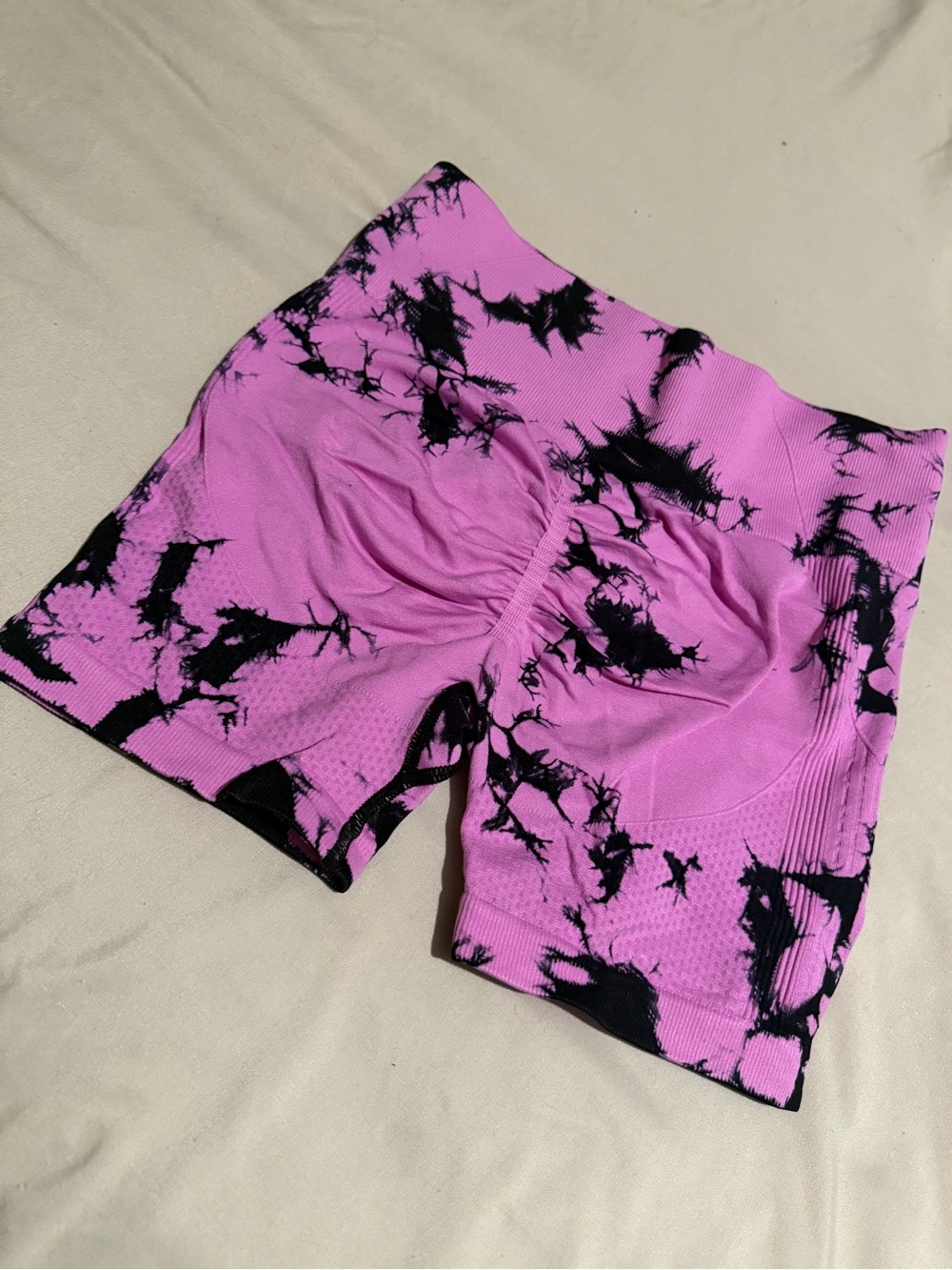 Tie-Dye Pink & Black Women’s Shorts